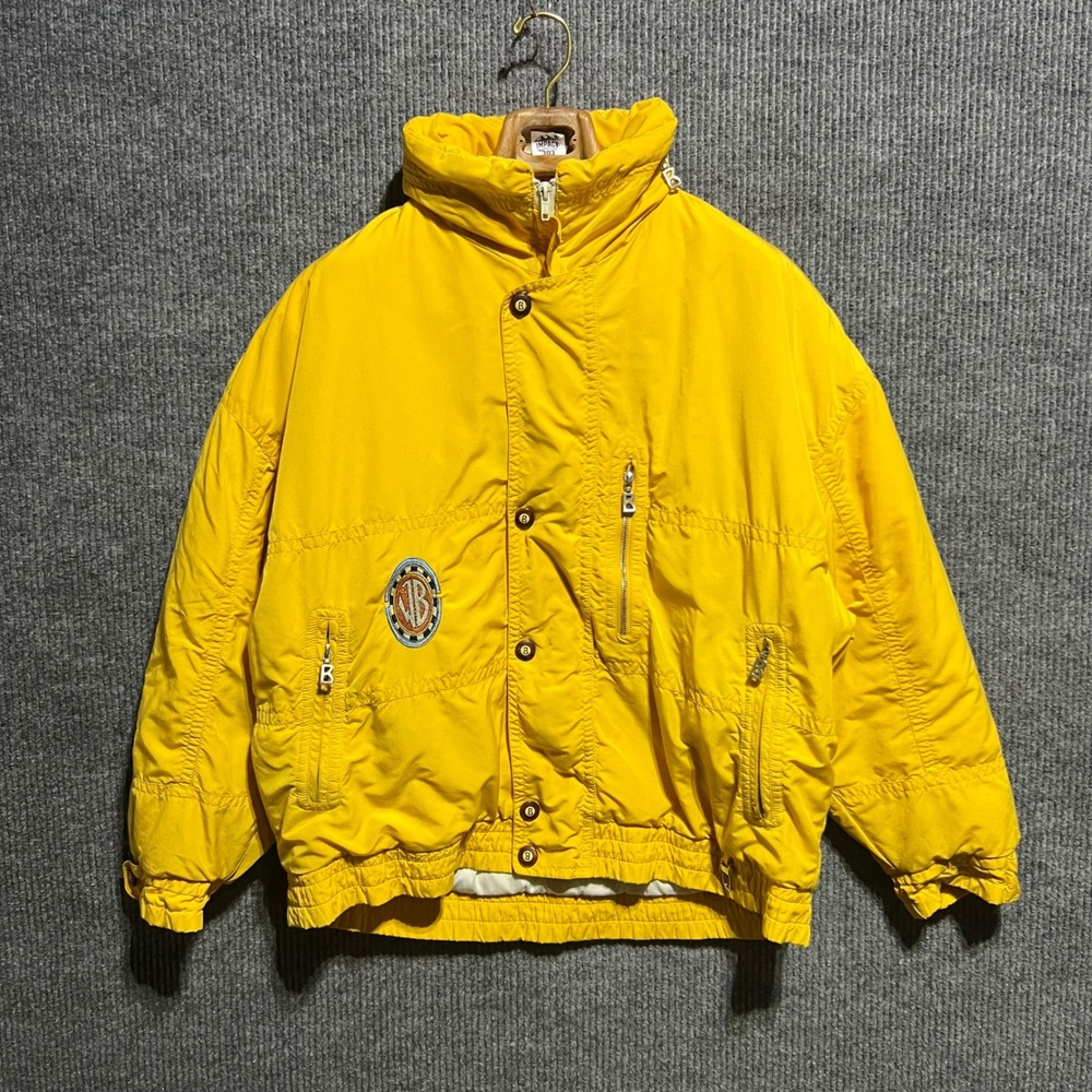 Vintage Bogner Ski Jacket Mens XL Yellow Puffer Insulated Gorpcore Retro Coat